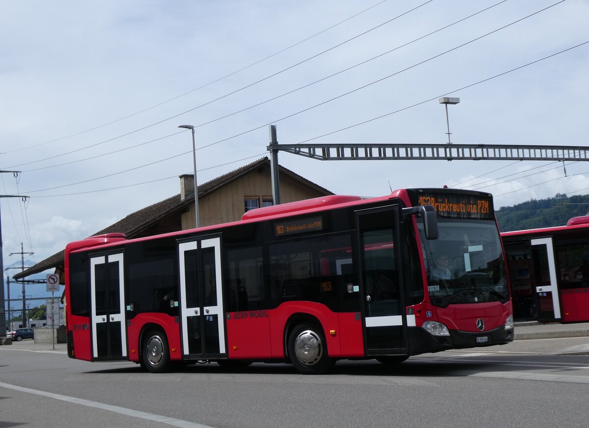 (277'262) - Bernmobil, Bern - Nr. 444/BE 855'444 - Mercedes am 27. Juni 2025 beim Bahnhof Mnsingen