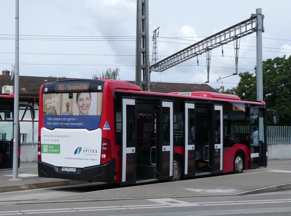 (277'263) - Bernmobil, Bern - Nr. 448/BE 855'448 - Mercedes am 27. Juni 2025 beim Bahnhof Mnsingen