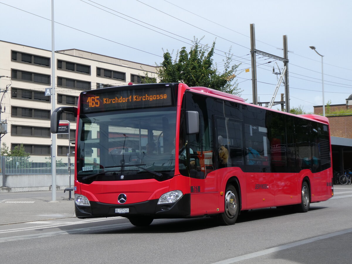 (277'264) - Bernmobil, Bern - Nr. 161/BE 729'161 - Mercedes am 27. Juni 2025 beim Bahnhof Mnsingen