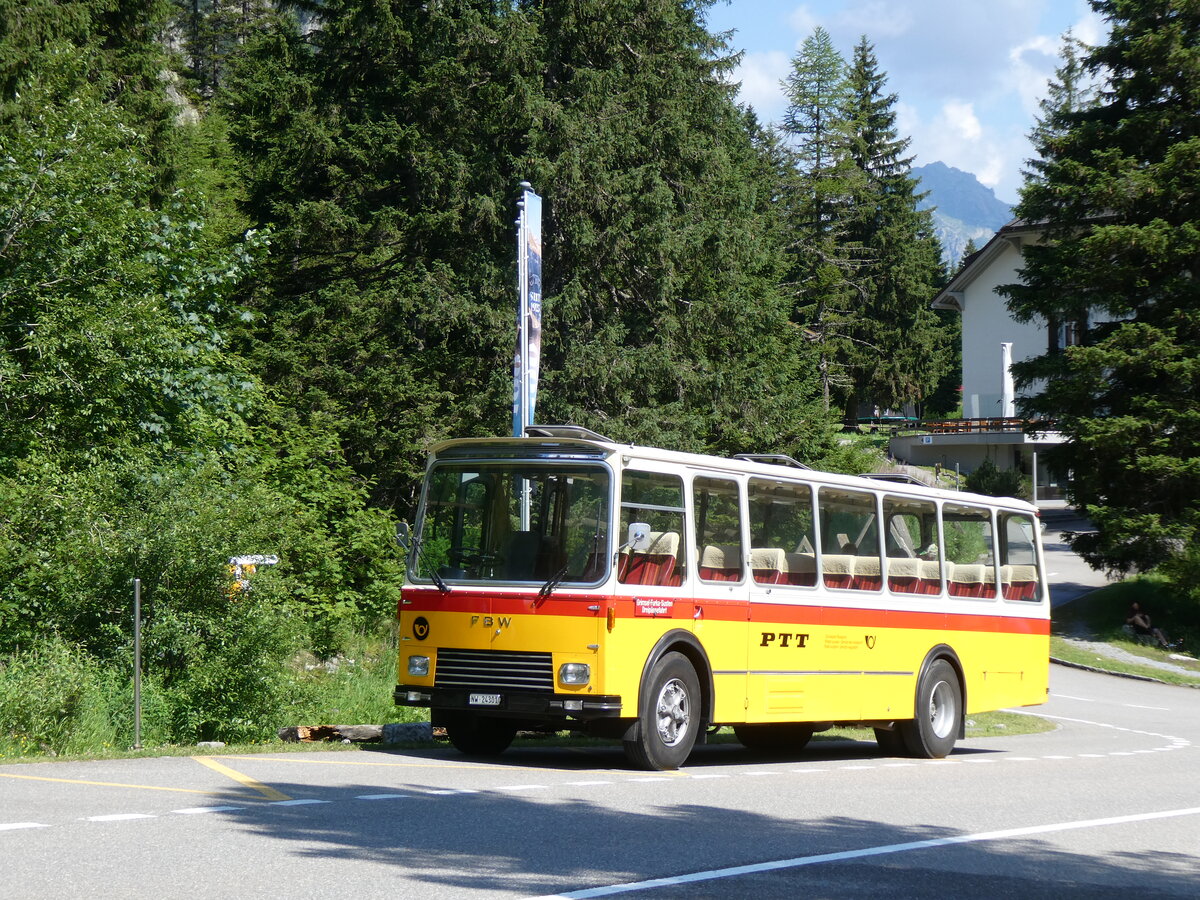 (277'382) - Lambach, Gommiswald - NW 24'301 - FBW/Eggli (ex Tanner+Lambach, Reigoldswil; ex Lambach, Rieden; ex Meier, Grt; ex AVG Grindelwald Nr. 13; ex P 24'182) am 1. Juli 2025 in Handegg, Gelmerbahn