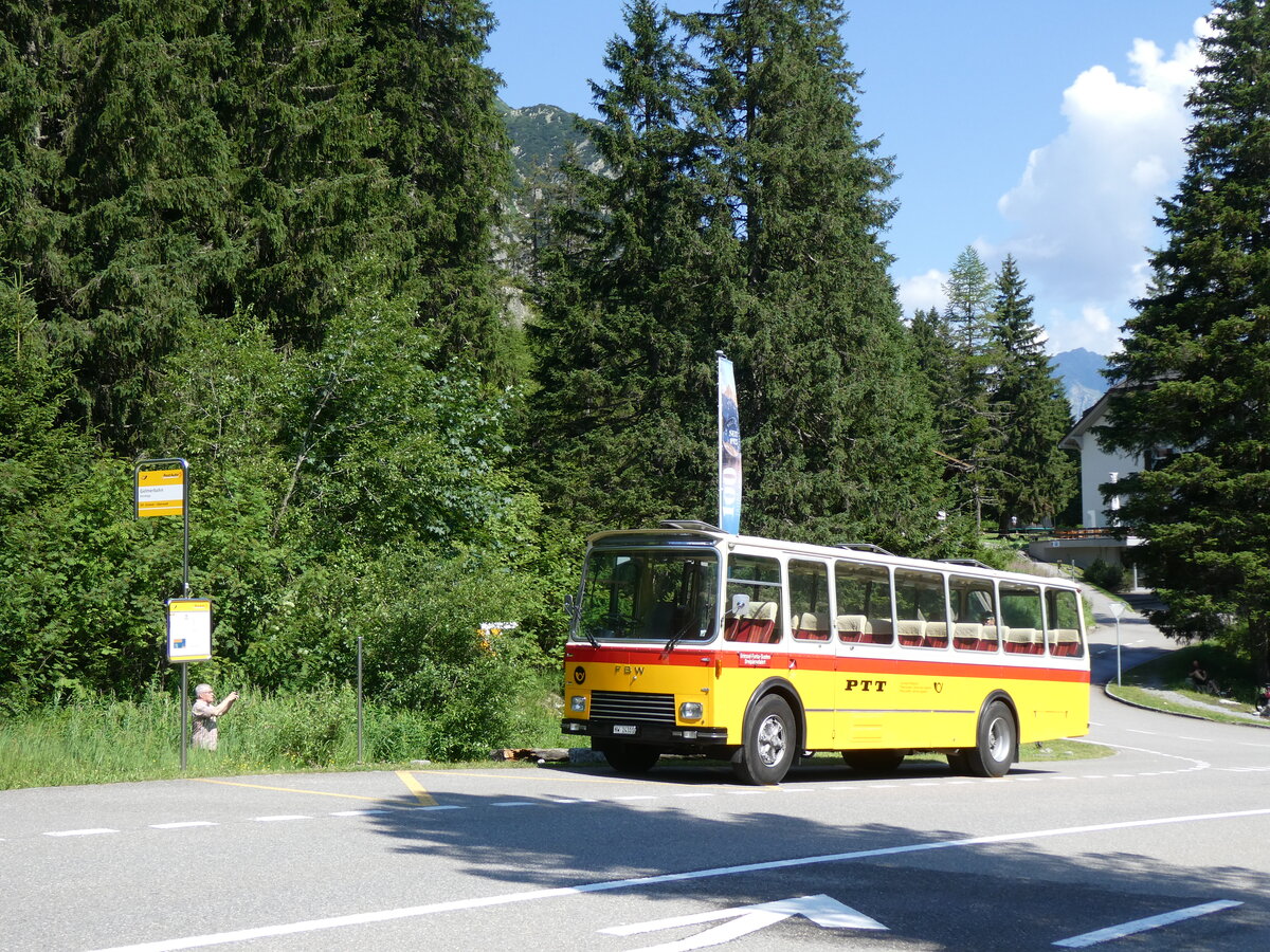 (277'383) - Lambach, Gommiswald - NW 24'301 - FBW/Eggli (ex Tanner+Lambach, Reigoldswil; ex Lambach, Rieden; ex Meier, Grt; ex AVG Grindelwald Nr. 13; ex P 24'182) am 1. Juli 2025 in Handegg, Gelmerbahn