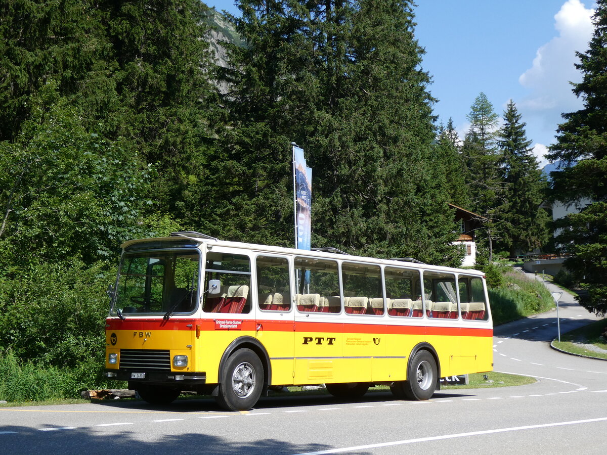 (277'384) - Lambach, Gommiswald - NW 24'301 - FBW/Eggli (ex Tanner+Lambach, Reigoldswil; ex Lambach, Rieden; ex Meier, Grt; ex AVG Grindelwald Nr. 13; ex P 24'182) am 1. Juli 2025 in Handegg, Gelmerbahn