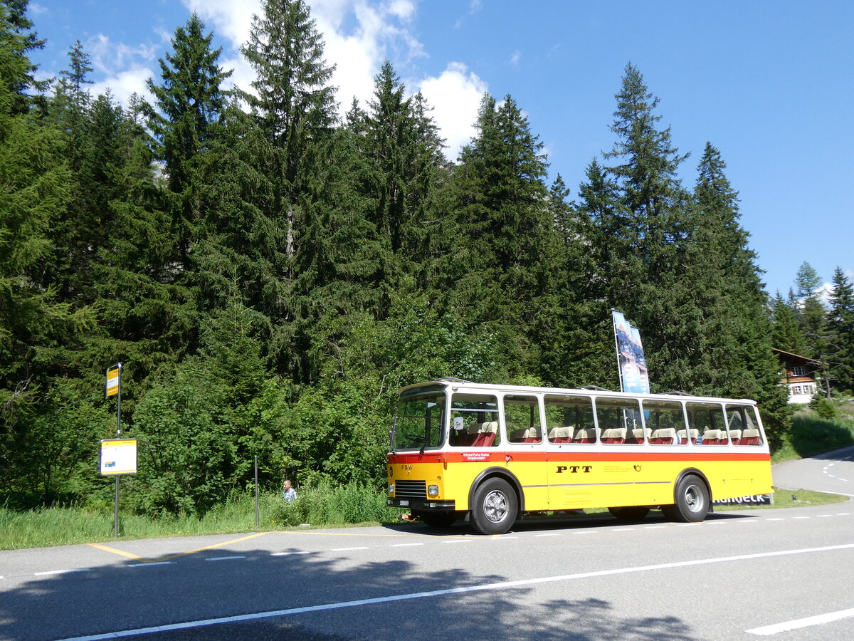 (277'385) - Lambach, Gommiswald - NW 24'301 - FBW/Eggli (ex Tanner+Lambach, Reigoldswil; ex Lambach, Rieden; ex Meier, Grt; ex AVG Grindelwald Nr. 13; ex P 24'182) am 1. Juli 2025 in Handegg, Gelmerbahn