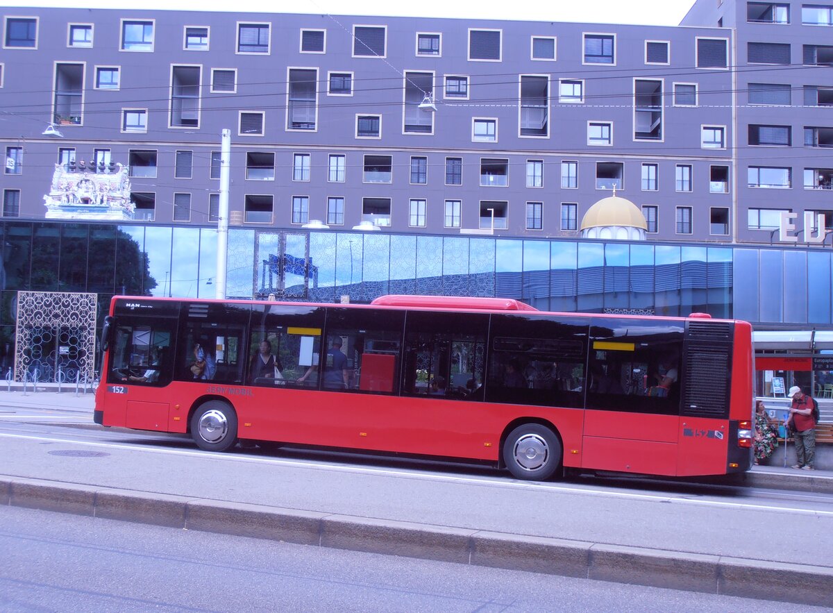 (277'906) - Bernmobil, Bern - Nr. 152/BE 716'152 - MAN am 17. Juli 2025 beim Bahnhof Bern Europaplatz