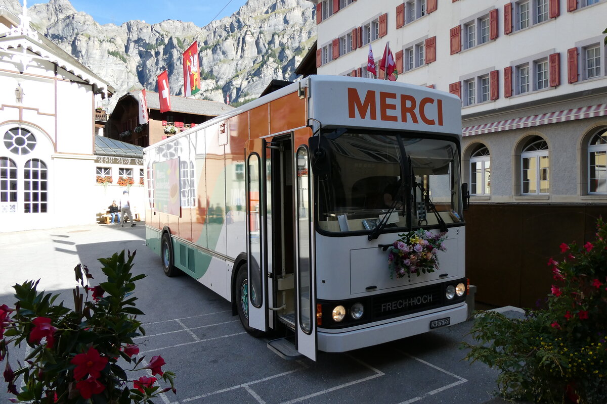 (279'943) - Migros, Zrich - Nr. 3/ZH 876'755 - FBW/FHS am 6. September 2025 in Leukerbad, Dorfplatz