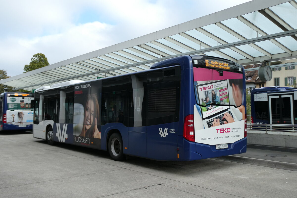 (280'858) - Limmat Bus, Dietikon - AG 370'309 - Mercedes am 2. Oktober 2025 beim Bahnhof Zofingen