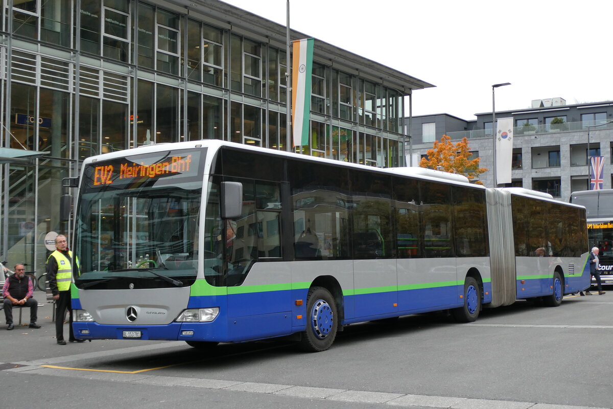 (281'502) - PostAuto Nordschweiz - BL 153'781/PID 12'422 - Mercedes (ex TPL Lugano Nr. 406) am 14. Oktober 2025 beim Bahnhof Interlaken Ost