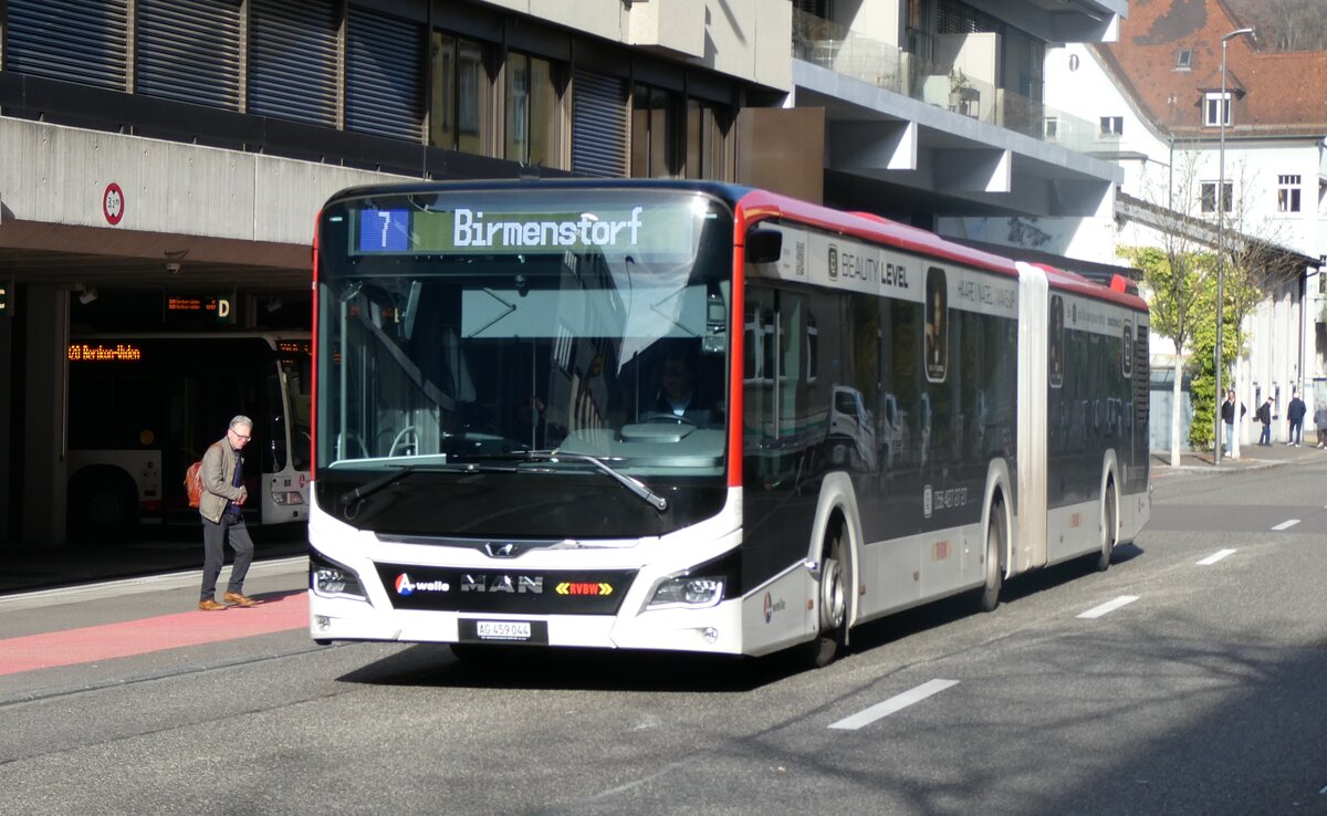 (282'282) - Twerenbold, Baden - Nr. 314/AG 459'044 - MAN am 11. November 2025 in Baden, Postautostation