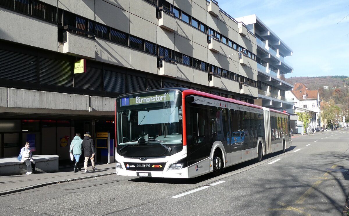 (282'303) - Twerenbold, Baden - Nr. 315/AG 459'045 - MAN am 11. November 2025 in Baden, Postautostation