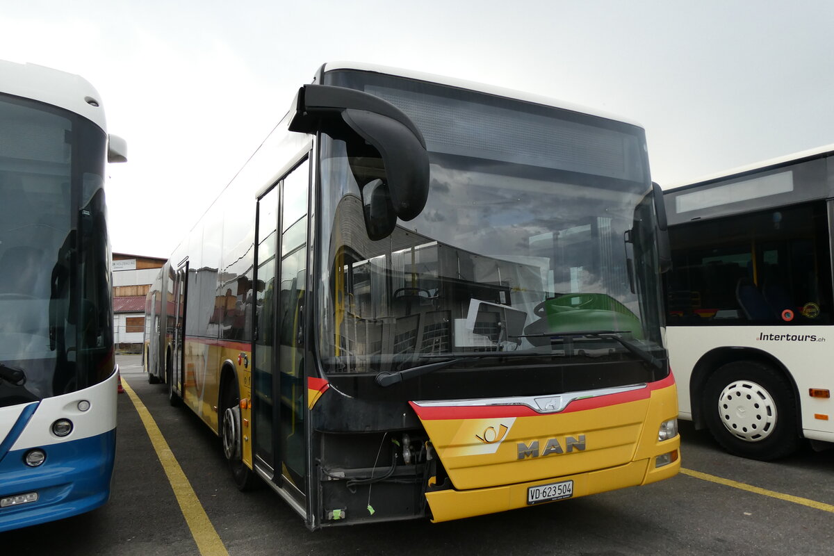 (282'462) - CarPostal Ouest - VD 623'504/PID 10'391 - MAN (ex JU 52'076; ex Nr. 38) am 15. November 2025 in Kerzers, Interbus