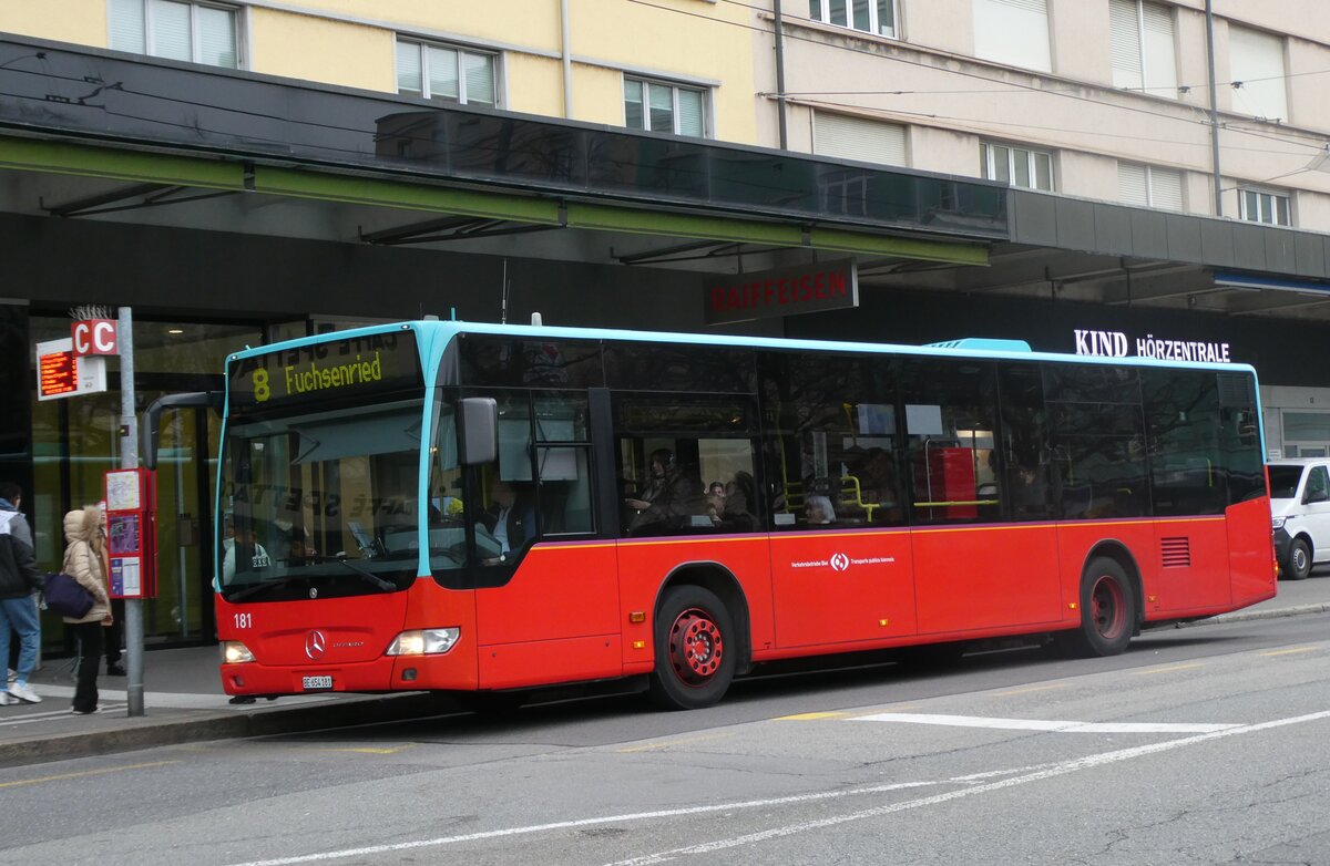 (282'736) - VB Biel - Nr. 181/BE 654'181 - Mercedes am 4. Dezember 2025 beim Bahnhof Biel