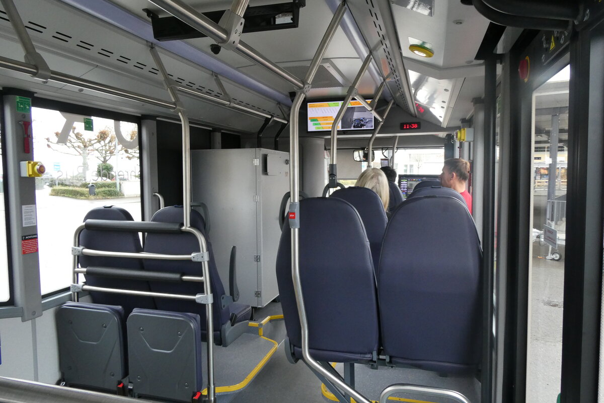 (282'770) - TGA, Arbon (Eurobus) - TG 686 - eKarsan am 5. Dezember 2025 beim Bahnhof Arbon (Innenaufnahme)