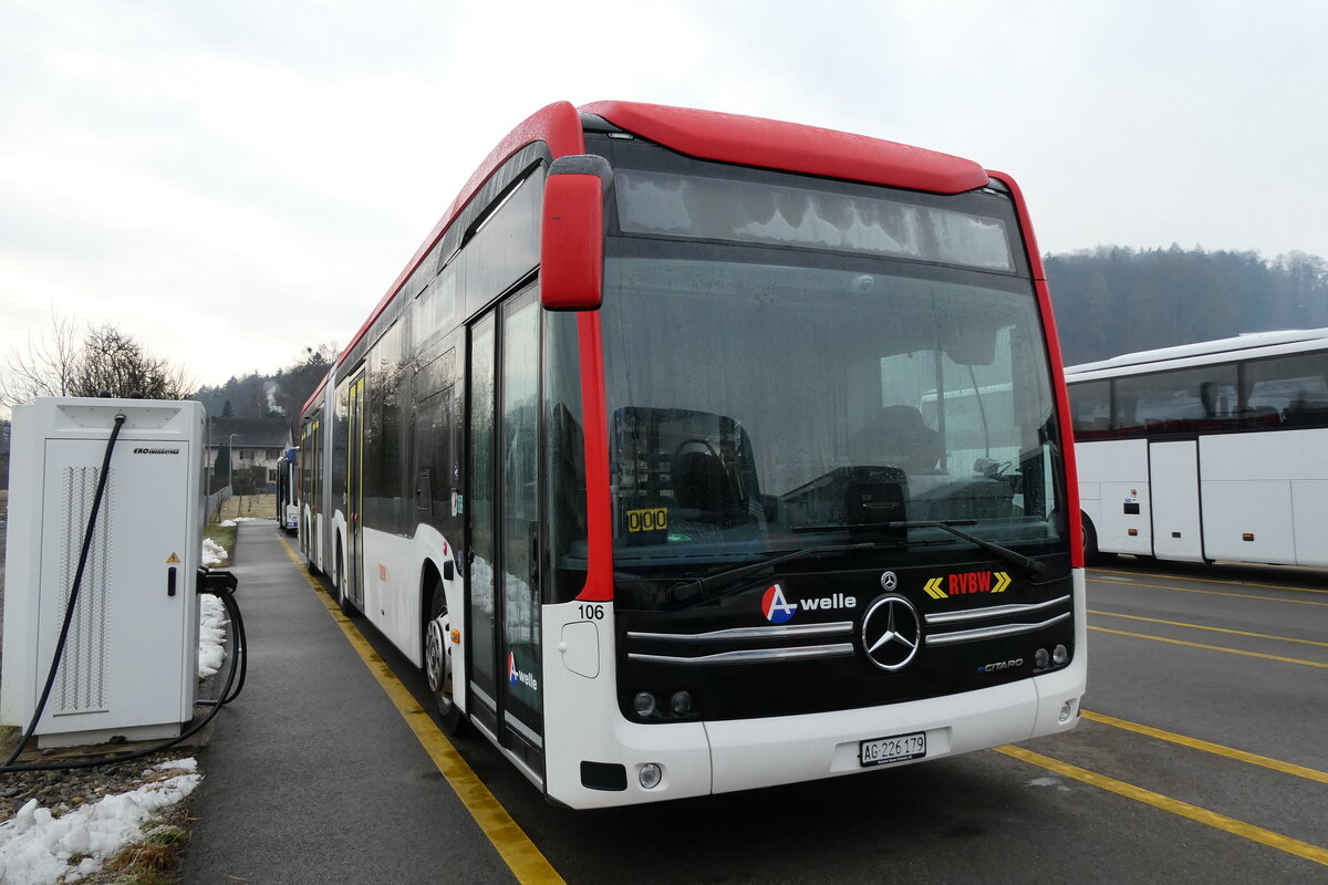 (284'248) - RVBW Wettingen - Nr. 106/AG 226'179 - eMercedes am 17. Januar 2026 in Winterthur, Daimler Buses