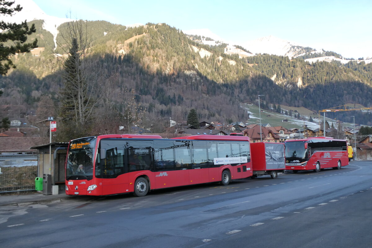(284'280) - AFA Adelboden - Nr. 95/BE 26'774 - Mercedes am 20. Januar 2026 beim Bahnhof Frutigen