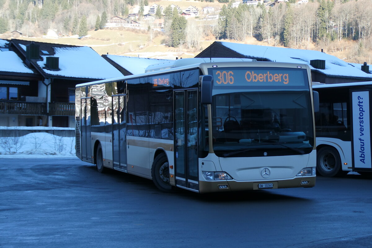 (284'569) - EAB Engelberg - Nr. 6/OW 10'260 - Mercedes (ex AAGS Schwyz Nr. 39) am 3. Februar 2026 in Engelberg, Talstation Titlis