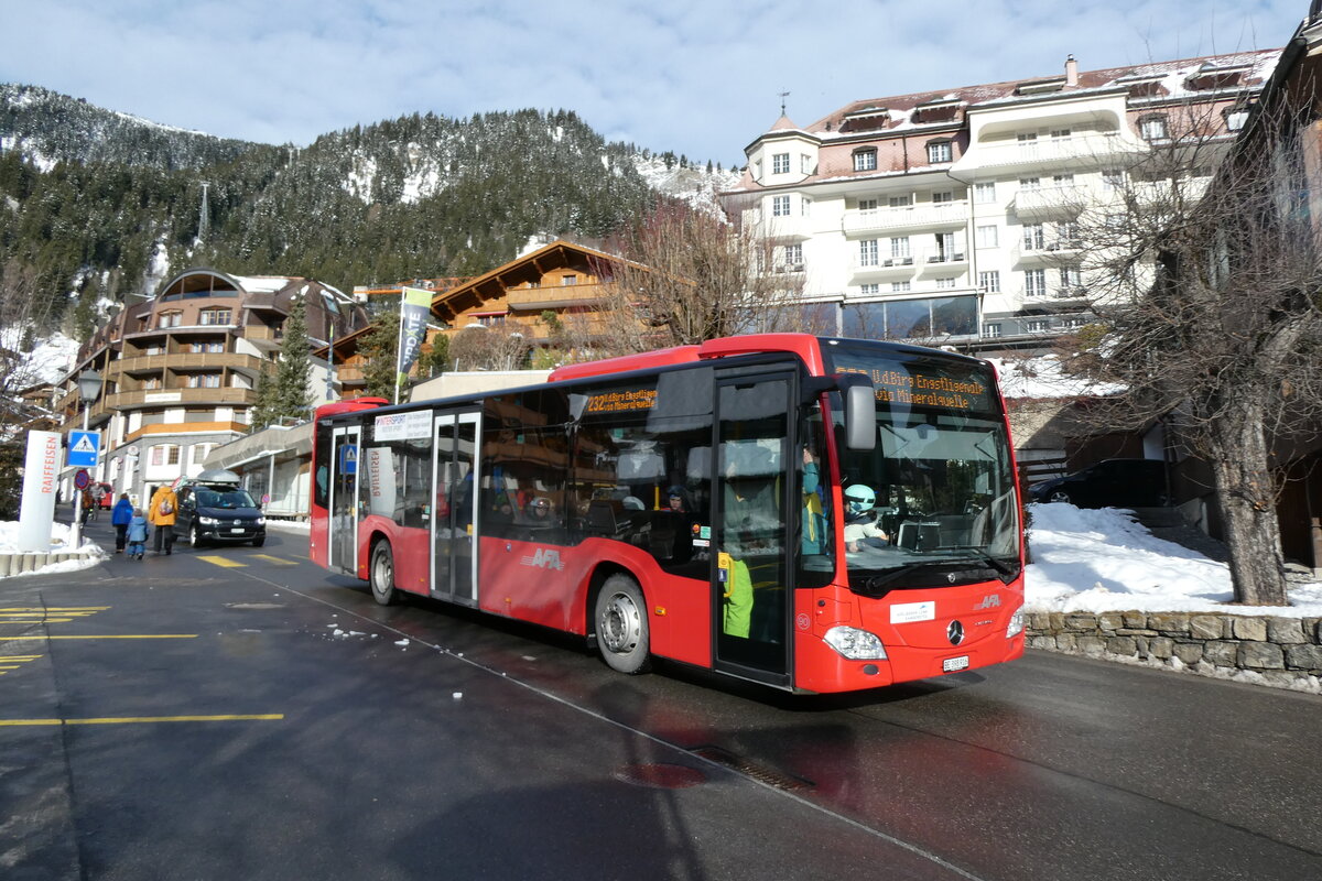 (285'002) - AFA Adelboden - Nr. 90/BE 398'916 . Mercedes am 22. Februar 2026 in Adelboden, Landstrasse