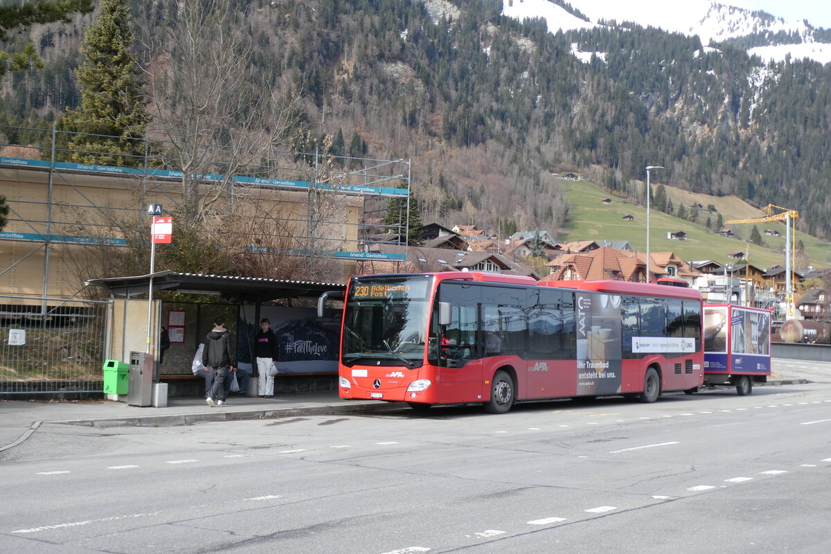 (285'031) - AFA Adelboden - Nr. 97/BE 823'927 - Mercedes am 22. Februar 2026 beim Bahnhof Frutigen