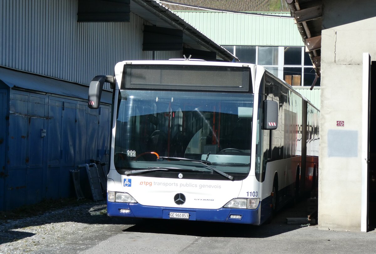 (285'045) - TPG Gen�ve - Nr. 1103/GE 960'853 - Mercedes am 24. Februar 2026 in Leytron, Garage Buchard