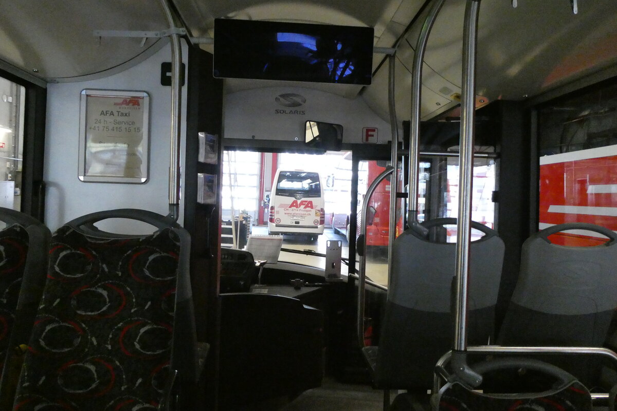 (285'066) - AFA Adelboden - Nr. 491/BE 549'198 - Solaris (ex Nr. 91) am 24. Februar 2026 in Frutigen, Garage (Innenaufnahme)