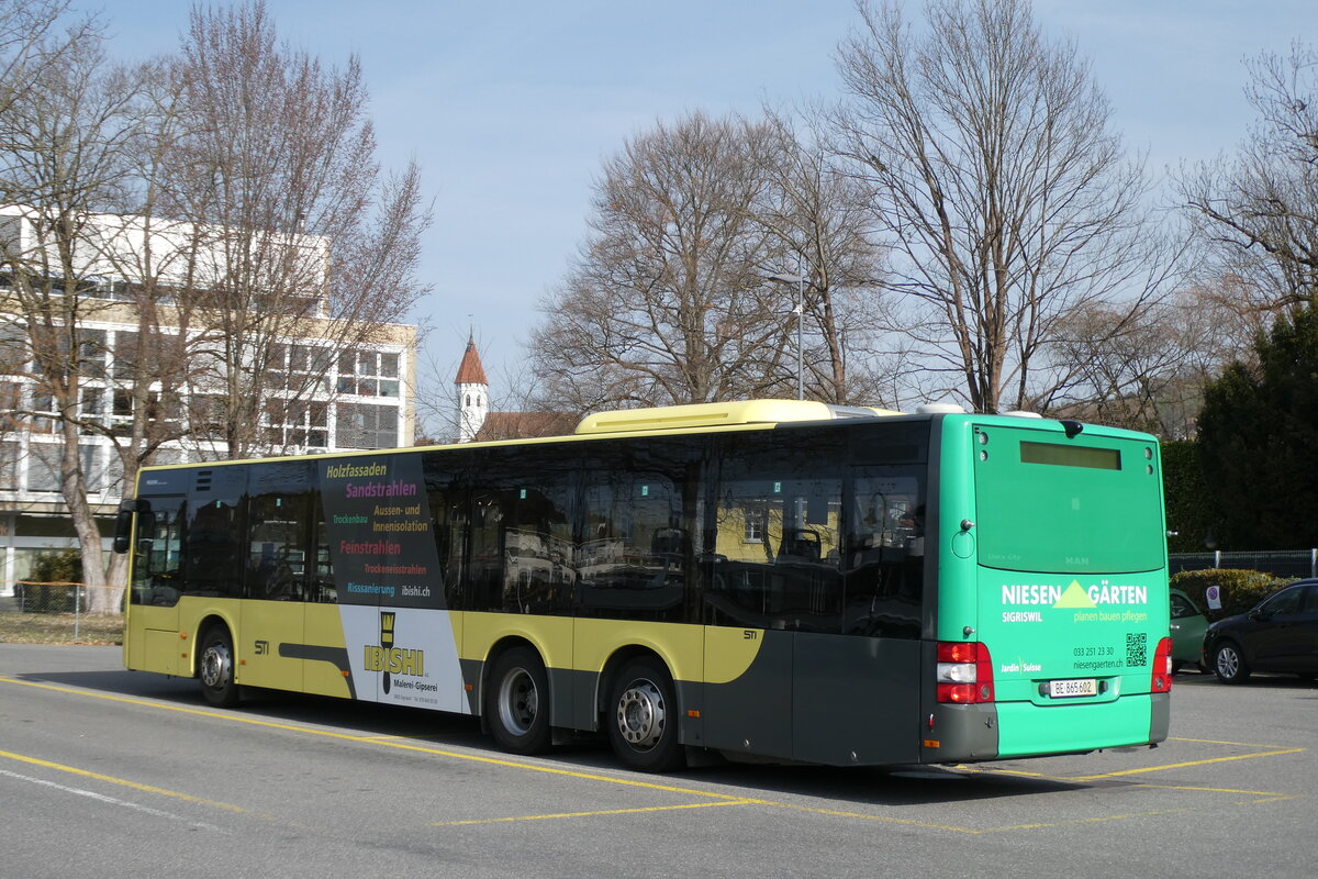 (285'328) - STI Thun - Nr. 602/BE 865'602 - MAN am 9. M�rz 2026 bei der Schiffl�ndte Thun