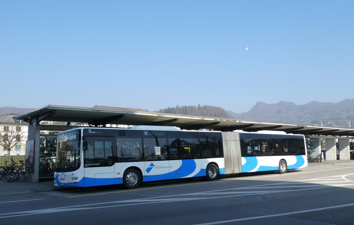 (285'484) - BOGG Wangen b.O. - Nr. 57/SO 181'982 - MAN (ex STI Thun Nr. 701) am 19. M�rz 2026 beim Bahnhof Olten