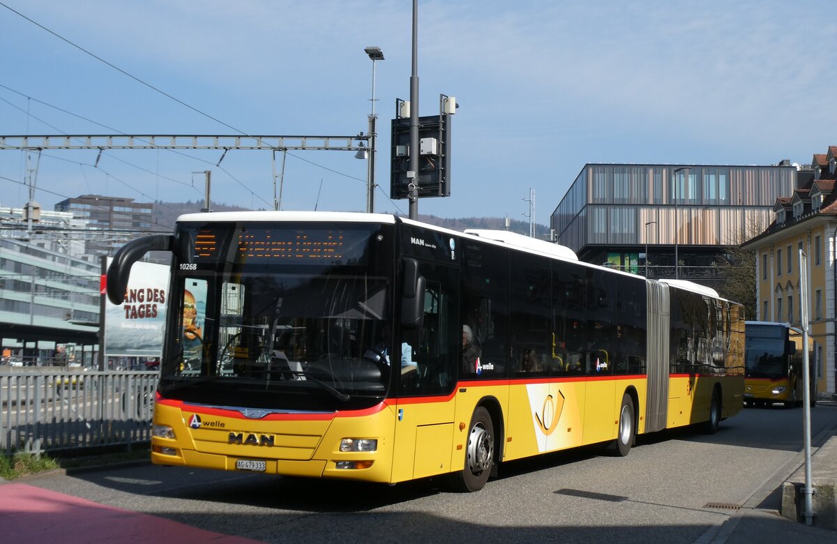 (285'497) - PostAuto Nordschweiz - AG 479'333/PID 10'268 - MAN am 19. M�rz 2026 beim Bahnhof Baden