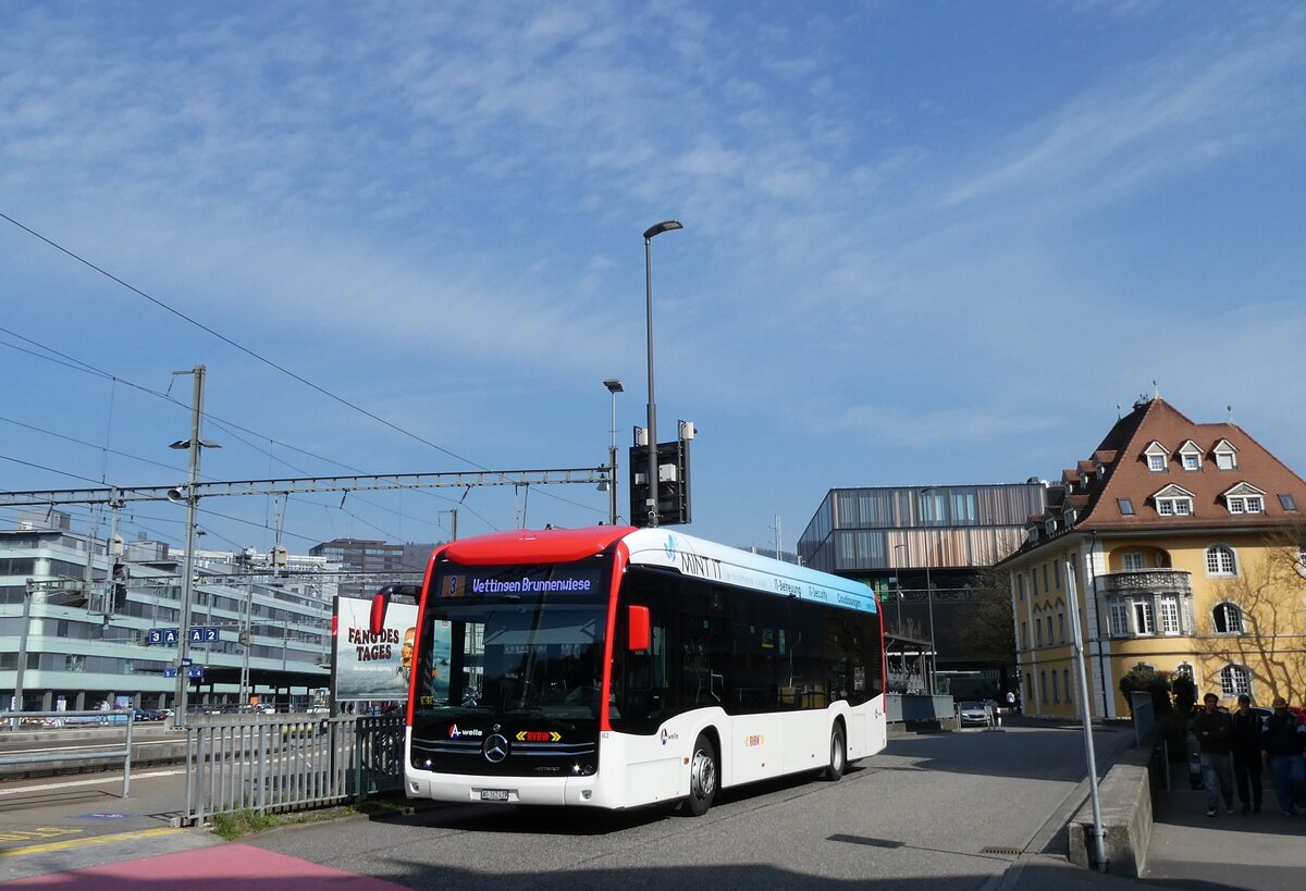 (285'505) - RVBW Wettingen - Nr. 63/AG 362'439 - eMercedes am 19. M�rz 2026 beim Bahnhof Baden