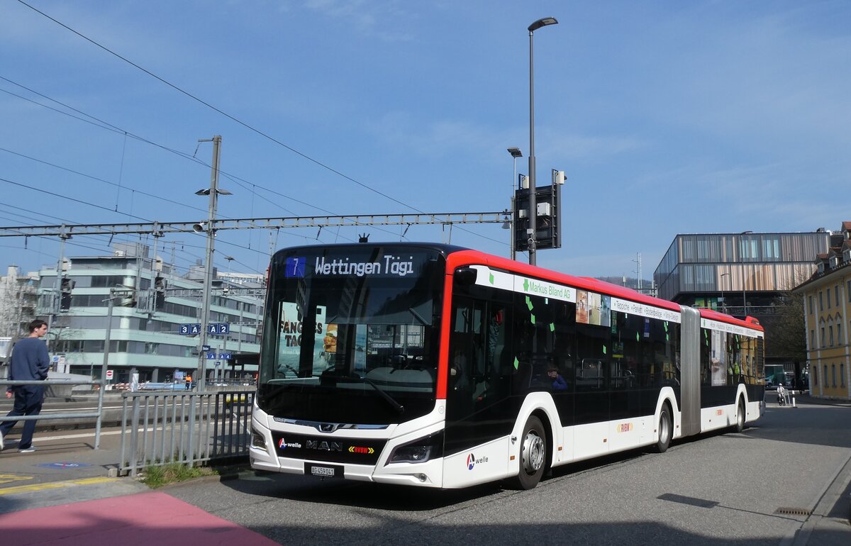 (285'508) - Twerenbold, Baden - Nr. 311/AG 459'041 - MAN am 19. M�rz 2026 beim Bahnhof Baden