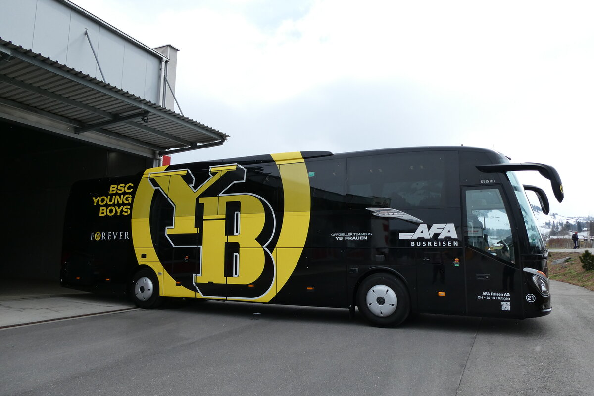 (285'749) - AFA Adelboden - Nr. 21/BE 1898 - Setra (ex Deutschland) am 27. M�rz 2026 in Frutigen, Garage