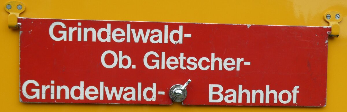 (286'807) - Routentafel - Grindelwald-Ob. Gletscher-Grindelwald-Bahnhof - am 3. Mai 2026 in Weier, Restaurant Tannenbad