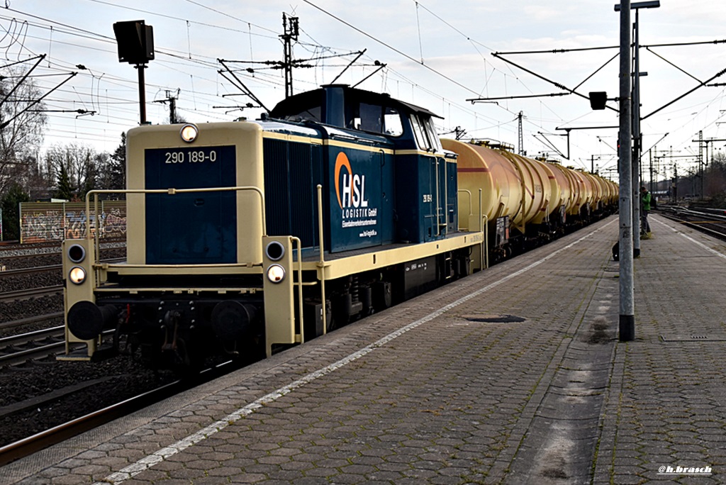 290 189-0 ist mit einen tankzug durch hh-harburg gefahren,10.12.15