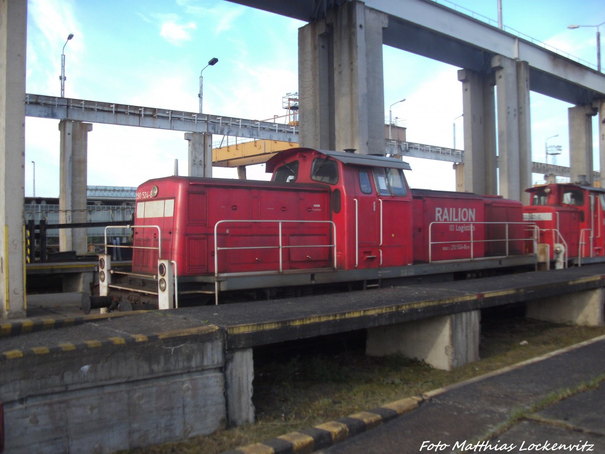 290 524-8 abgestellt in Mukran am 23.8.14