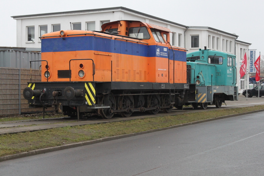 345 414-7+312 176-1 abgestellt im Rostocker Fracht und Fischereihafen.22.01.2017