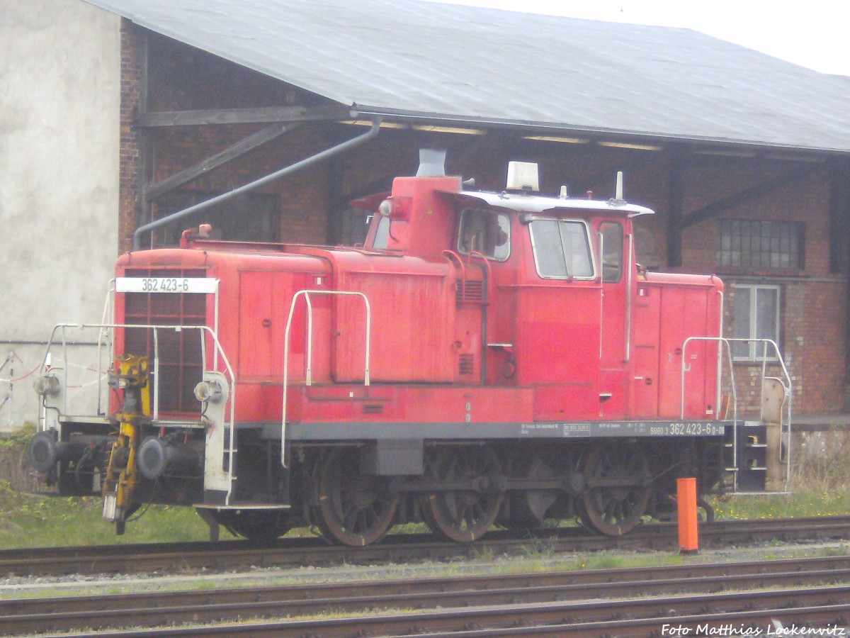 362 423-6 abgestellt im Bahnhof Stralsund Hbf am 23.4.14