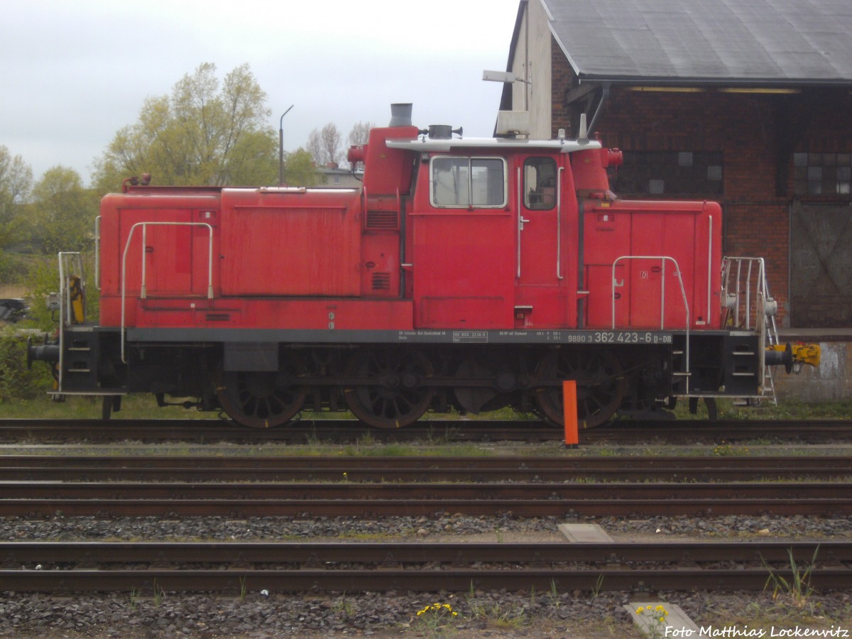 362 423-6 abgestellt im Bahnhof Stralsund Hbf am 23.4.14