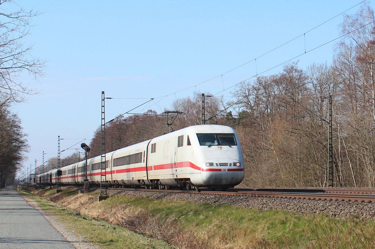 401 005-4 auf den Weg nach Hamburg. Tostedt - Dreihausen, 26.03.2021