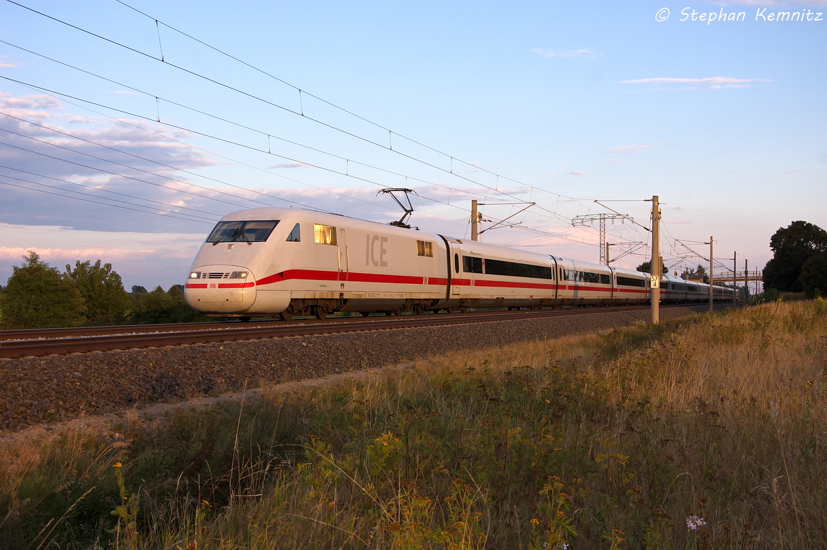 401 505-3  Offenbach am Main  als ICE 706 von Berlin Sdkreuz nach Hamburg-Altona in Vietznitz. Wegen einer Signalstrung zeigte das nchste Einfahrsignal  Zs 7  an. 28.08.2013