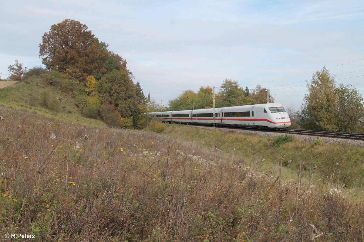 402 006-1  Magdeburg  als ICE nach München bei Fahlenbach. 21.10.17