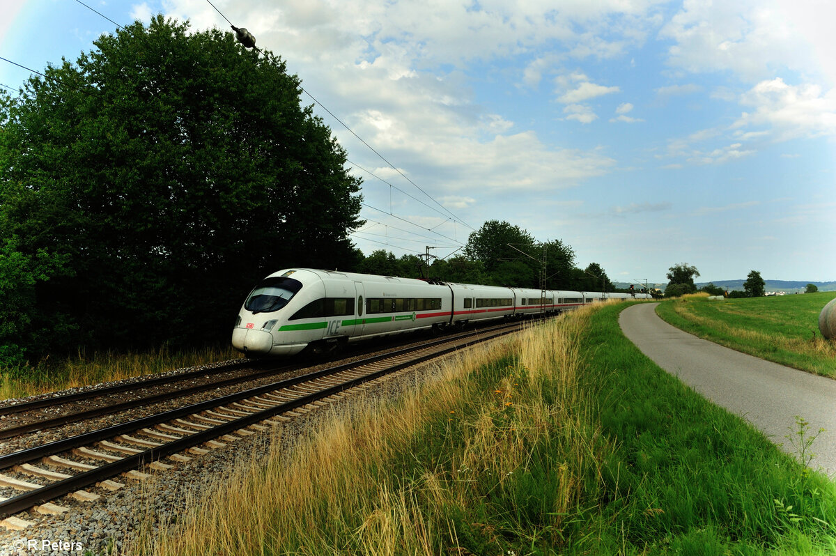 411 062-3  Vaihlingen an der Enz  als ICE90 Wien - Hamburg  Donauwalzer  bei Pölling. 16.07.23