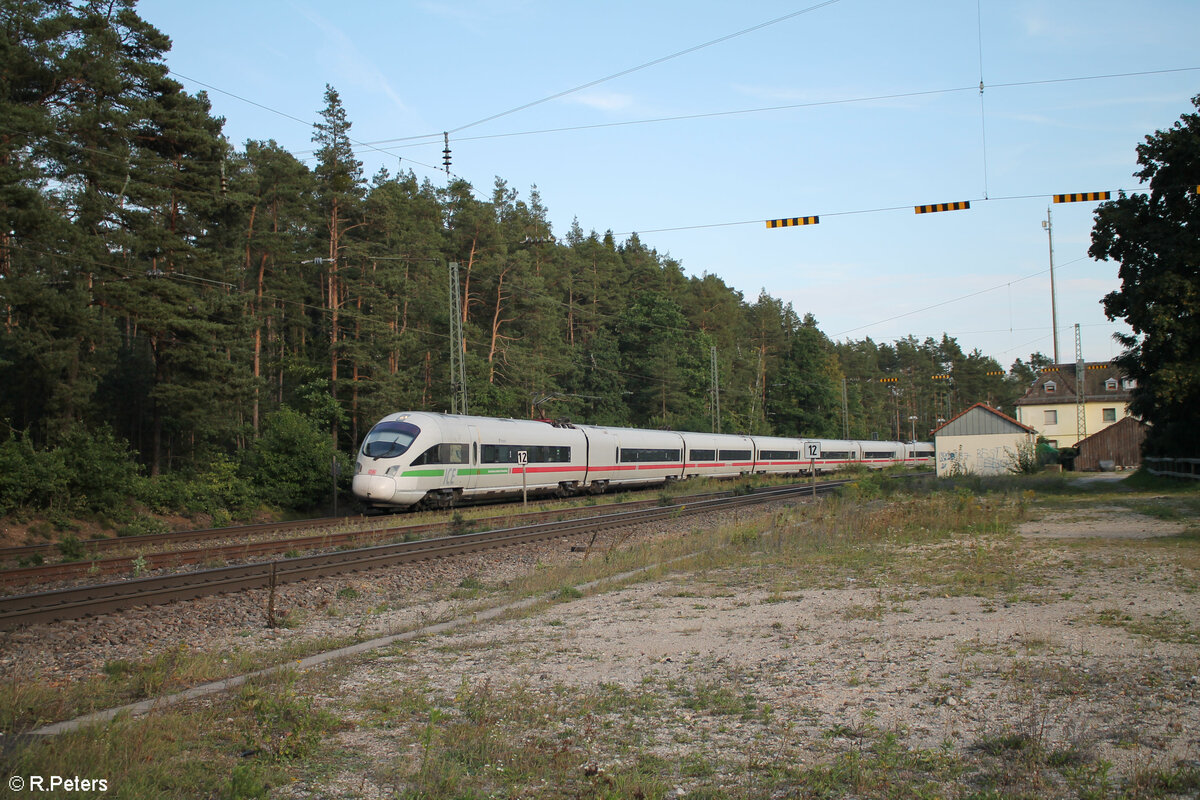 411 070-6  Prenzlau  als ICE 90 Wien - Würzburg  Donauwalzer  bei der durchfahrt in Ochenbruck. 12.09.23