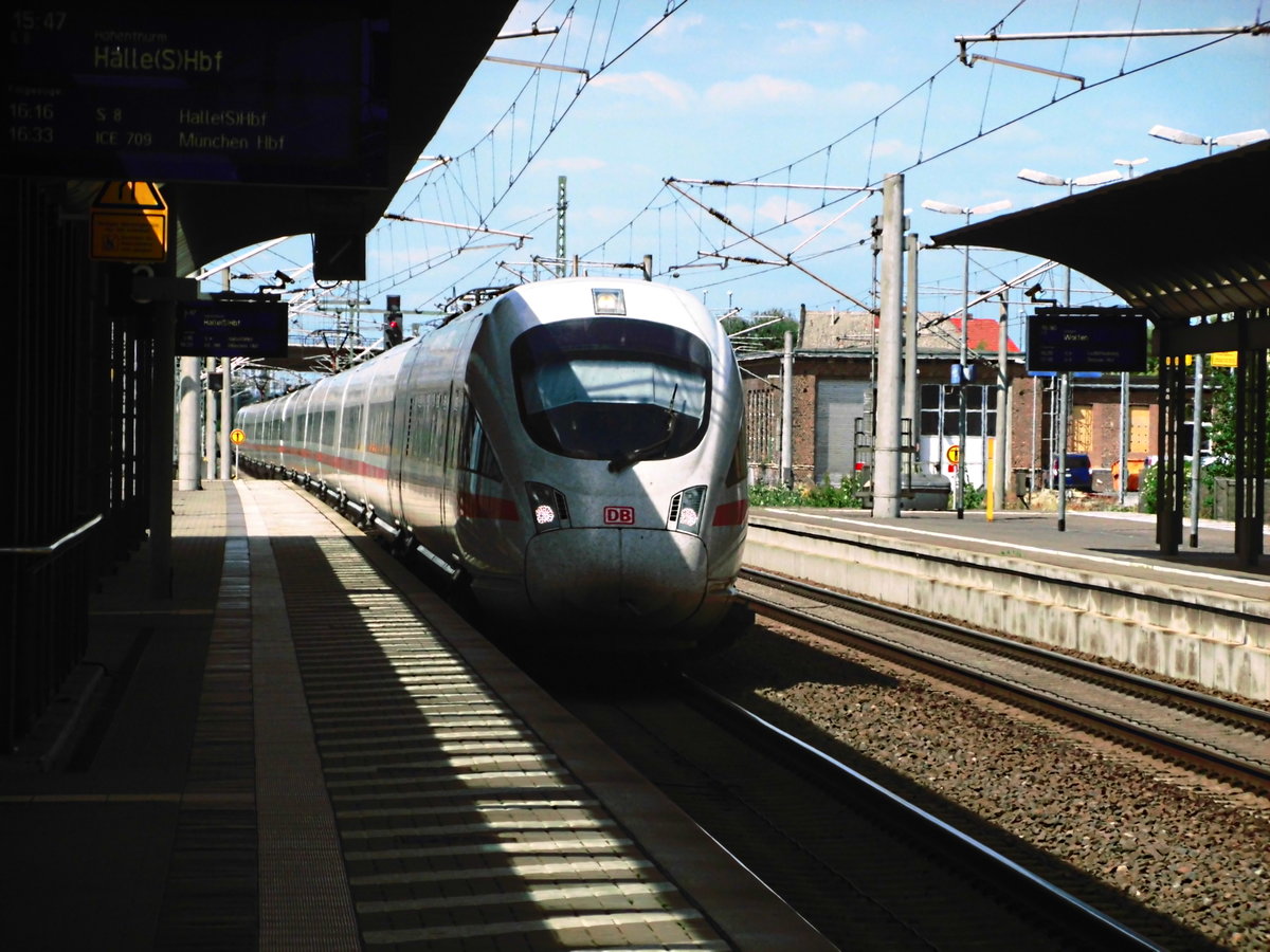 411 XXX bei der durchfahrt in Bitterfeld am 19.7.18