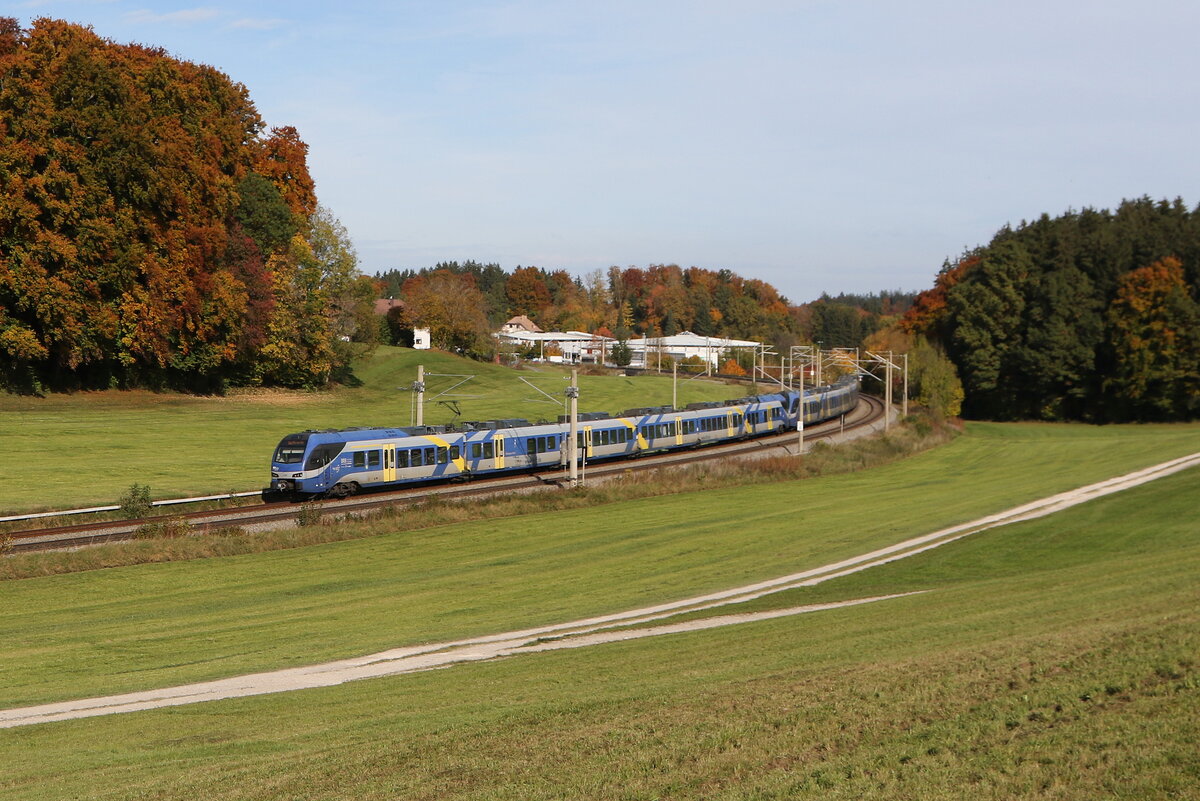 430 008 und 430 021 waren auf dem Weg nach M�nchen. Aufgenommen am 21. Oktober 2025 bei Axdorf im Chiemgau.