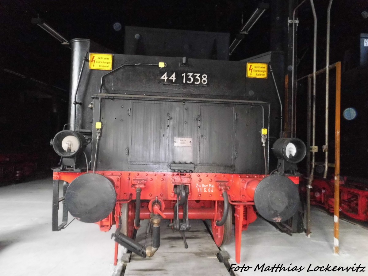 44 1338 im Eisenbahnmuseum Chemnitz-Hilbersdorf am 12.11.15