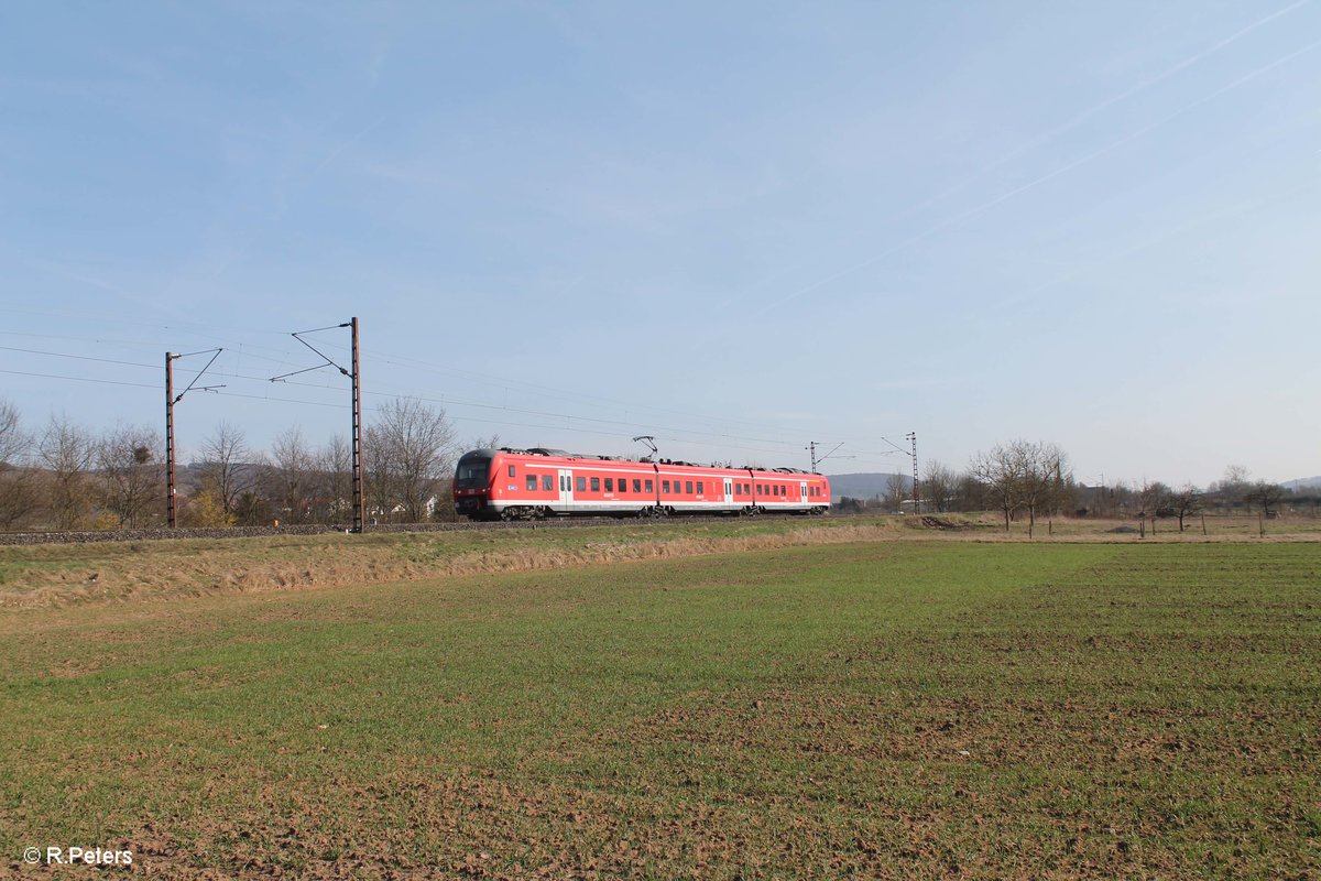 440 319-2 als RB 58042/ 58044 Bamberg - Jossa bei Thüngersheim. 16.03.17