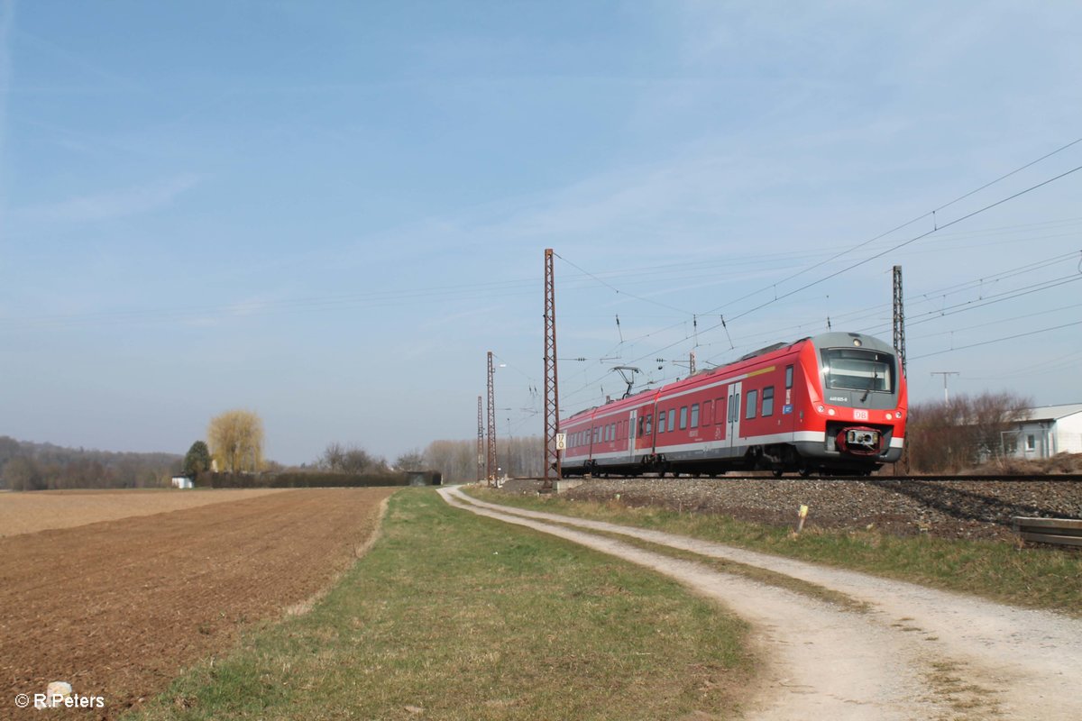 440 325/825 fährt in Retzbach-Zellingen als RB 58035/58037 Schlüchtern - Schweinfurt/Bamberg ein. 16.03.17