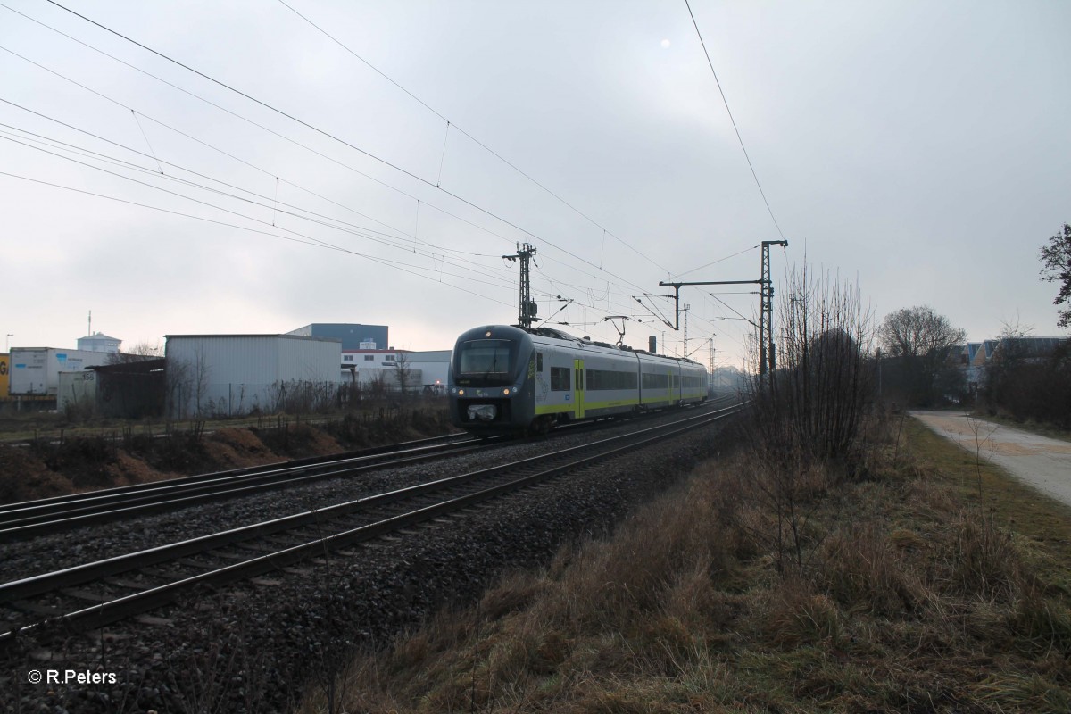 440 409 als ag84408 Plattling - Neumarkt/Oberpfalz bei Obertraubling. 20.02.14