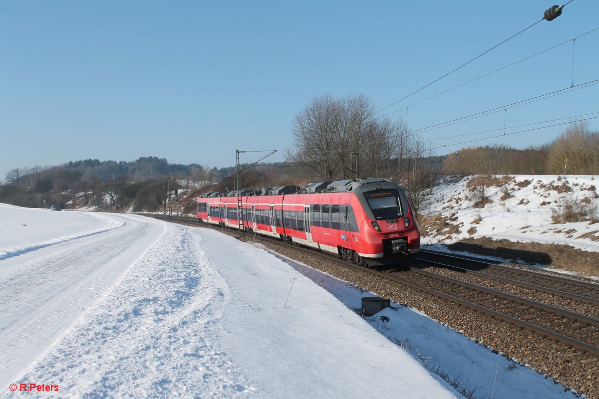 442 231-7 als R5 39333 Nürnberg HBF - Neumarkt/Oberpfalz bei Pölling. 26.01.17