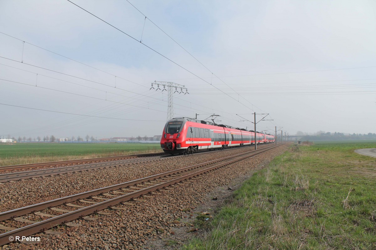 442 311-7 + 116-0 als RE 17064 Leipzig HBF - Dresden HBF bei Borsdorf bei Leipzig. 29.03.14