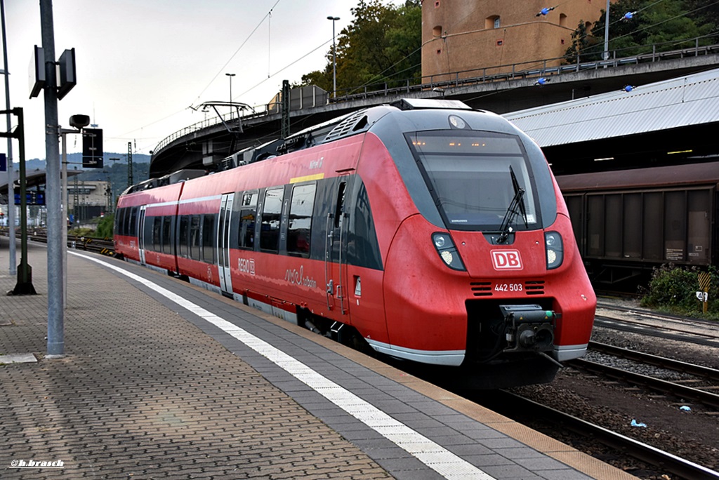 442 503,bei der abfahrt vom hbf koblens,14.10.16