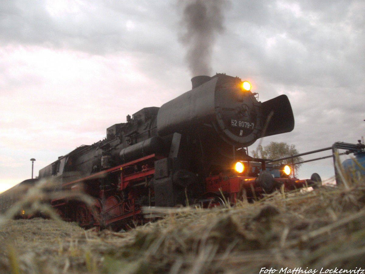 52 8079 abgestellt im Bahnhof Putbus am 13.6.14